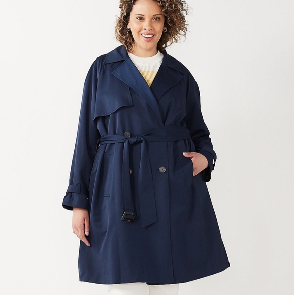 Nine West Poplin Trench Coat